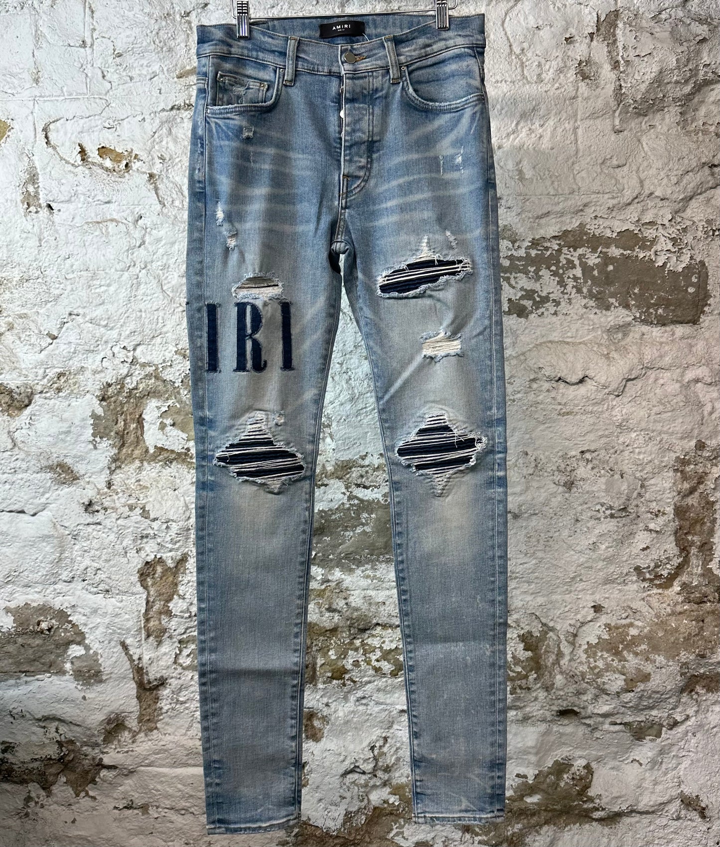 Amiri MX1 Denim Spell Blue Denim Jeans Sz 32