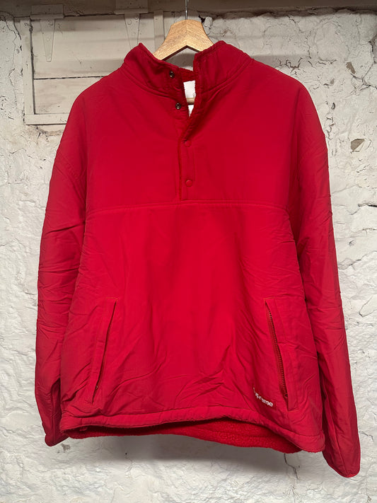 Supreme Polartec Reversible Red Fleece Jacket Sz L