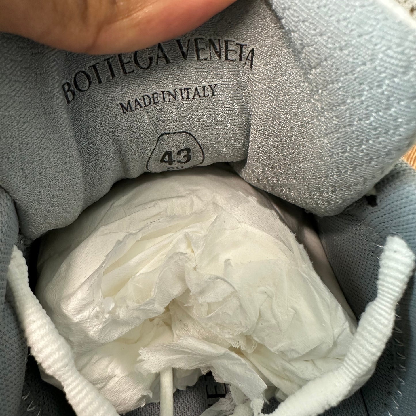 Bottega Veneta Silver White Orbit Sneaker Sz 10 (43)