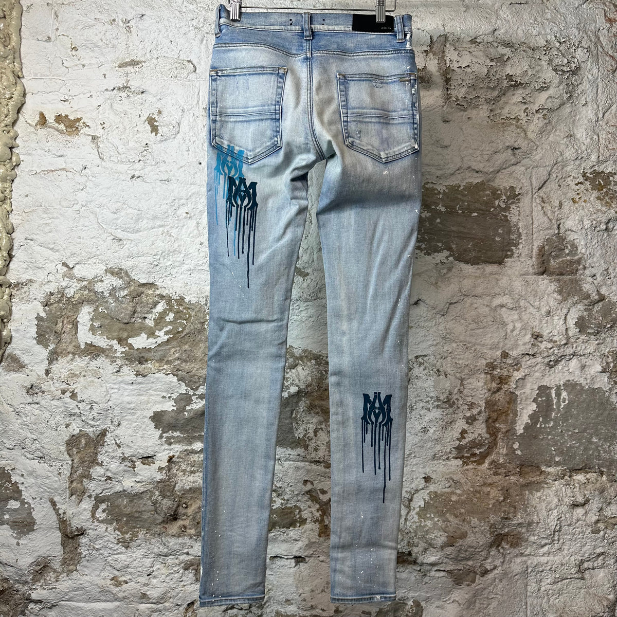 Amiri MA Drip Blue Denim Jeans Sz 28