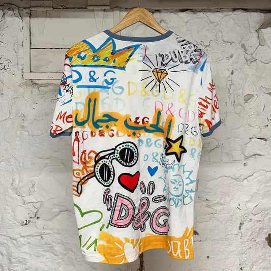 Dolce Gabbana All Over Print T-Shirt Sz L (54)
