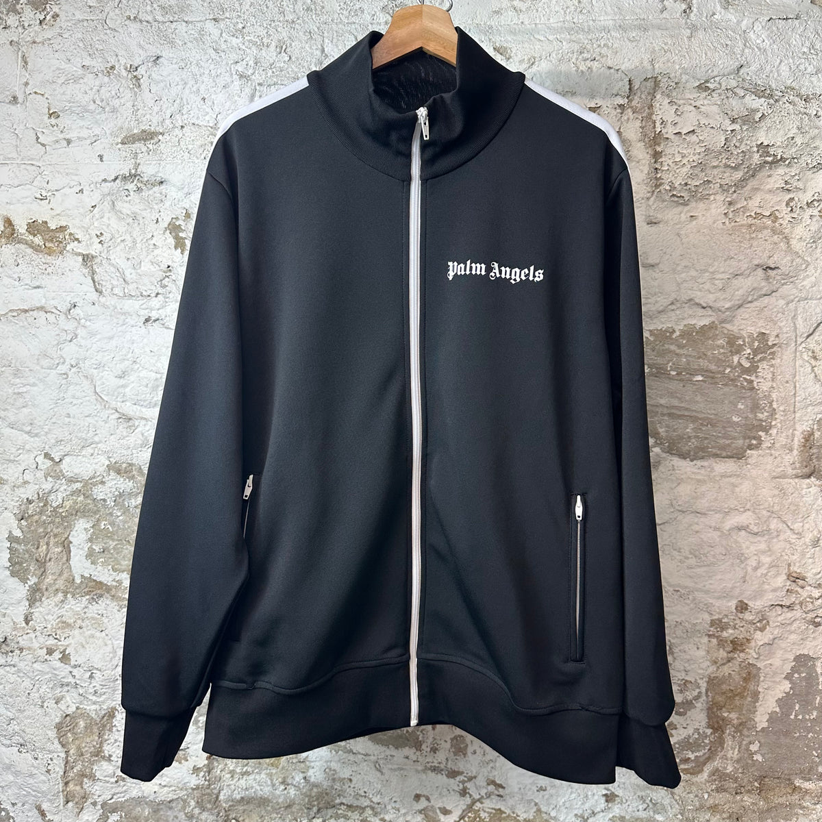 Palm Angels Black White Track Jacket Sz XXL