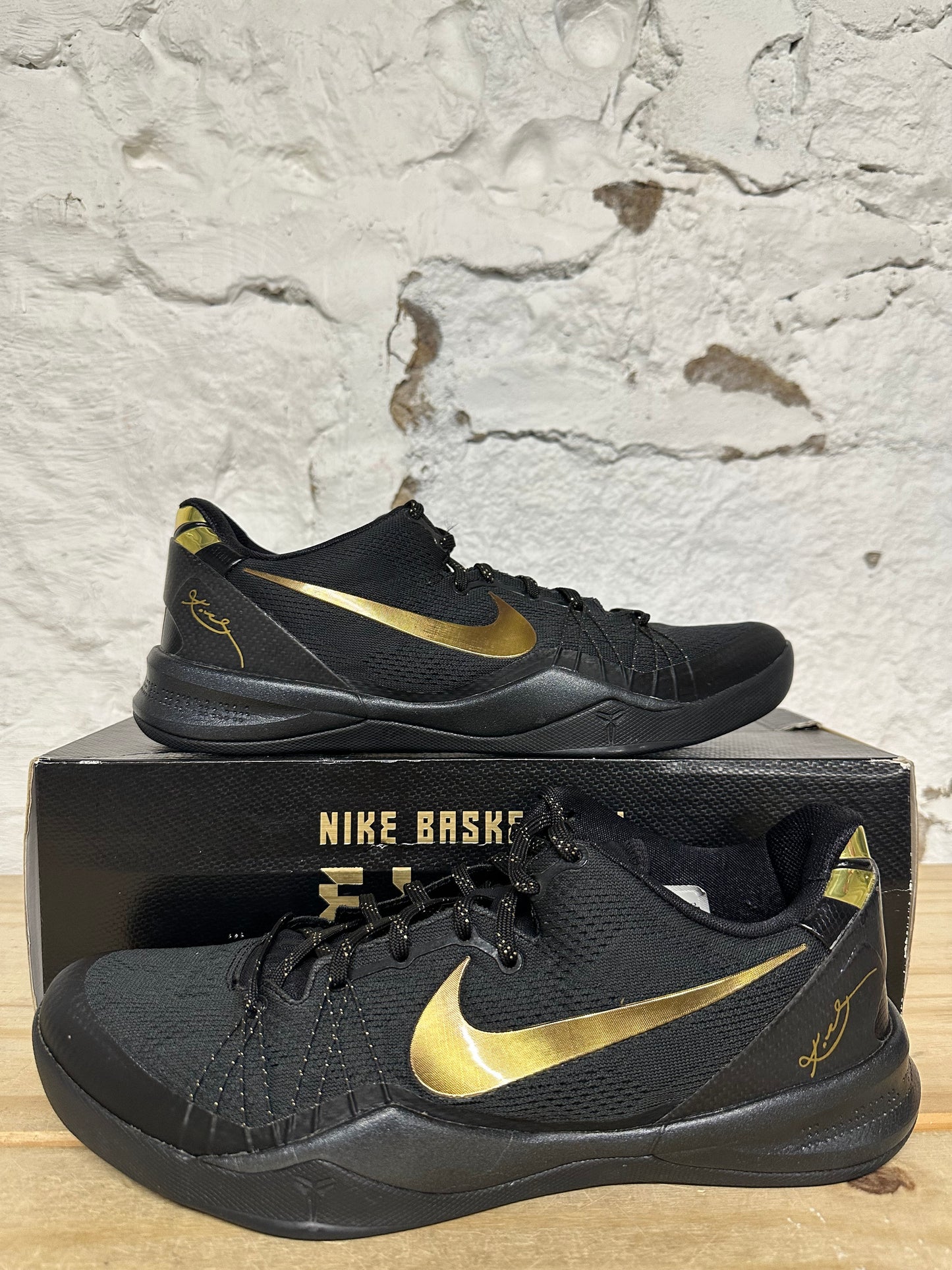 Nike Kobe 8 Elite Black Gold Sz 11.5