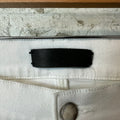 Amiri MX1 White Leather White Denim Jeans Sz 34