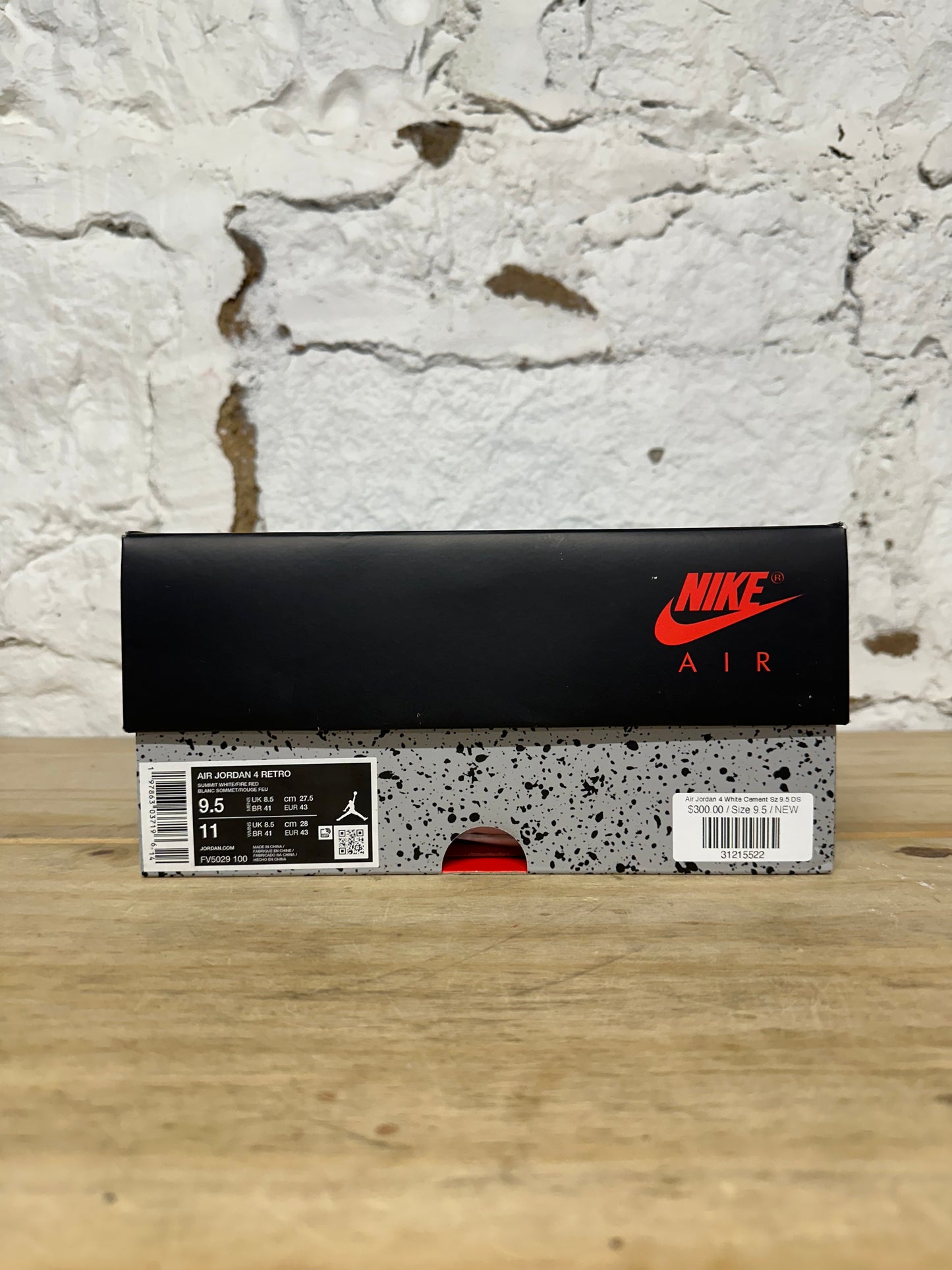 Air Jordan 4 White Cement Sz 9.5 DS