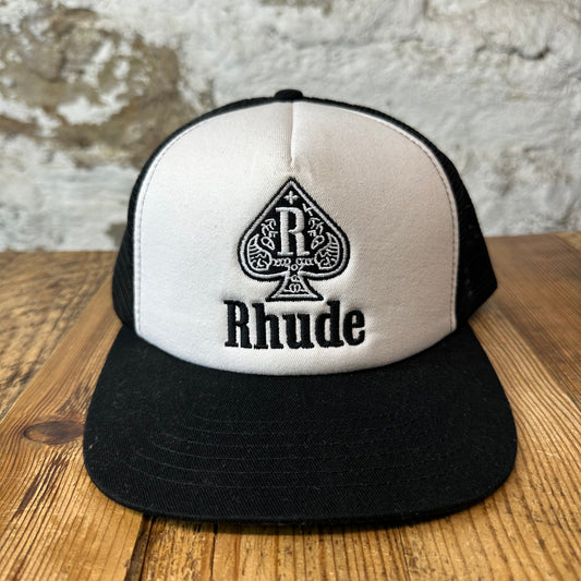 Rhude Black White Spade Trucker Hat