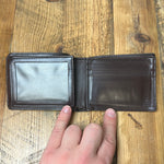 Gucci Dark Brown Embossed Monogram Bifold Wallet