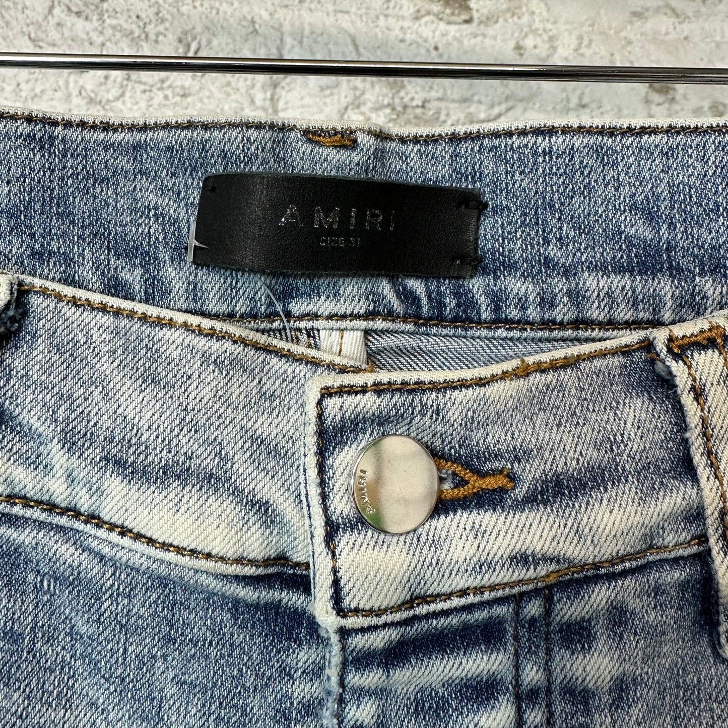 Amiri MX1 Tie Dye Washed Blue Denim Jeans Sz 31