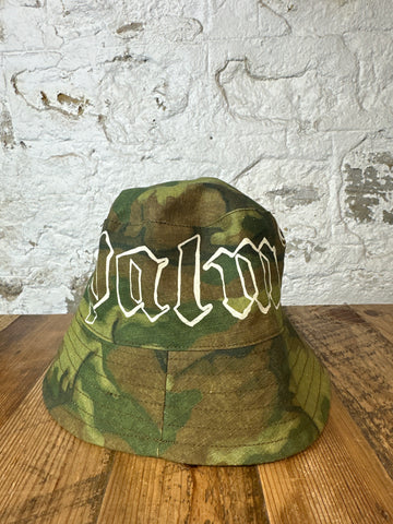 Palm Angels White Spell Camo Bucket Hat