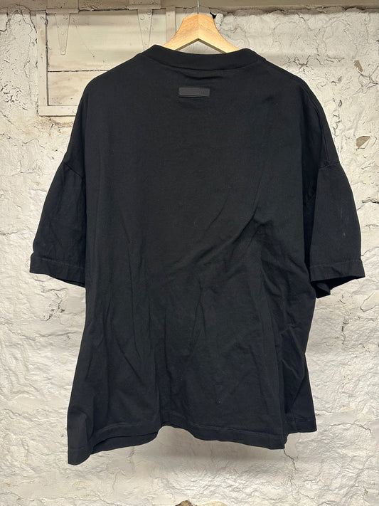 FOG Essentials Rubber Logo Black T-Shirt Sz M