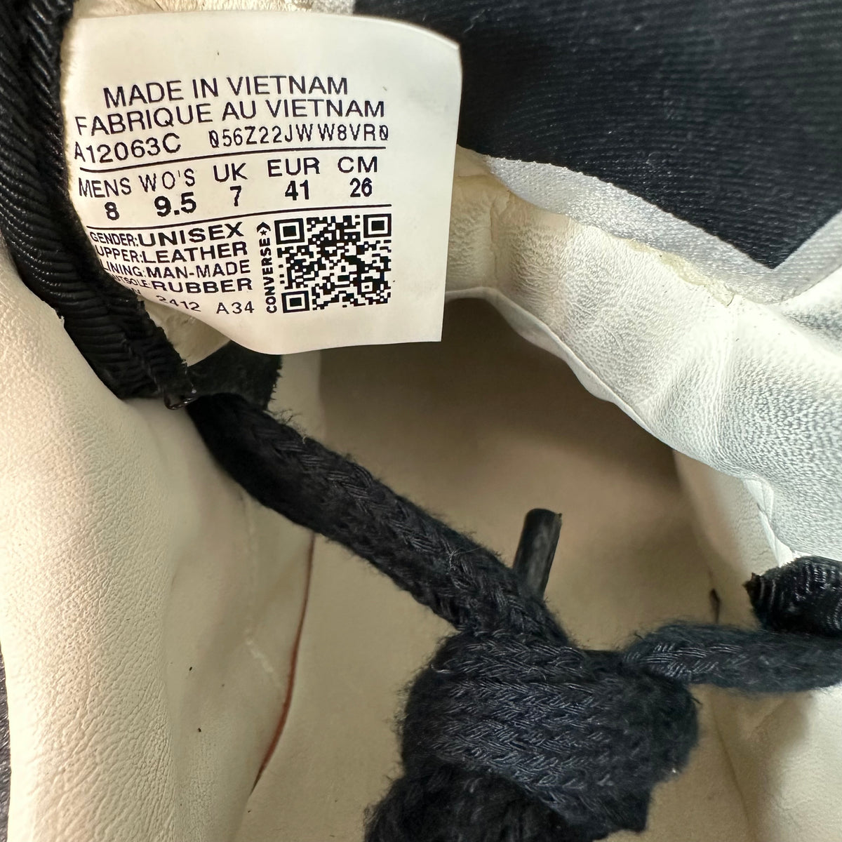 Rick Owens TurboWPN Low Black Milk Sneaker Sz 8