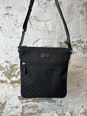 Gucci Black Monogram Messenger Sidebag