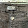 Amiri Silver Bones Black Denim Jeans Sz 36