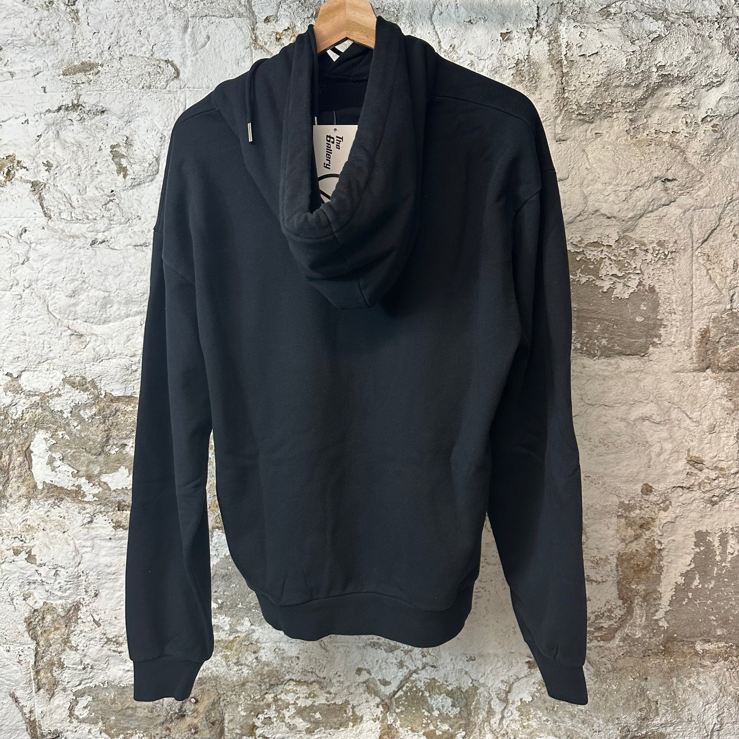 Celine White Spellout Hoodie Black Sz M