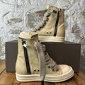 Rick Owens High Jumbo Lace Parchment Milk Sneaker Sz 5 (37)