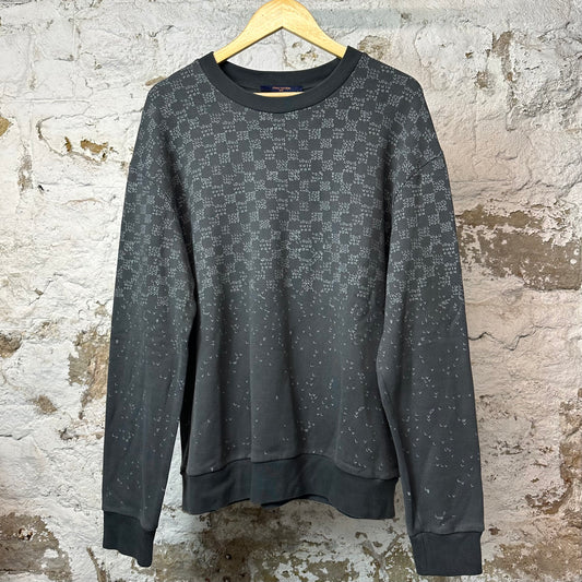 Louis Vuitton Damier Spread Crewneck Gray Sz XXL
