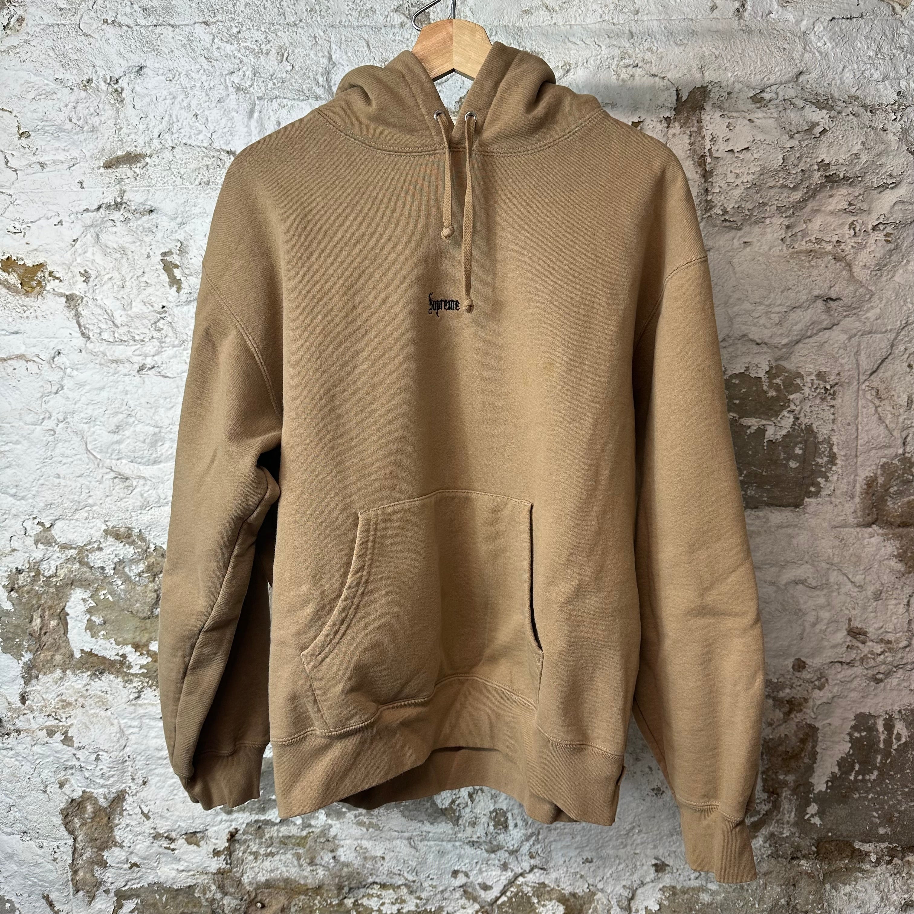 Supreme Small Black Spell Tan Hoodie Sz M