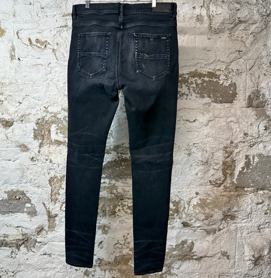 Amiri Plain Faded Black Denim Jeans Sz 36