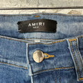 Amiri Plain Blue Honeycomb Denim Jeans Sz 31