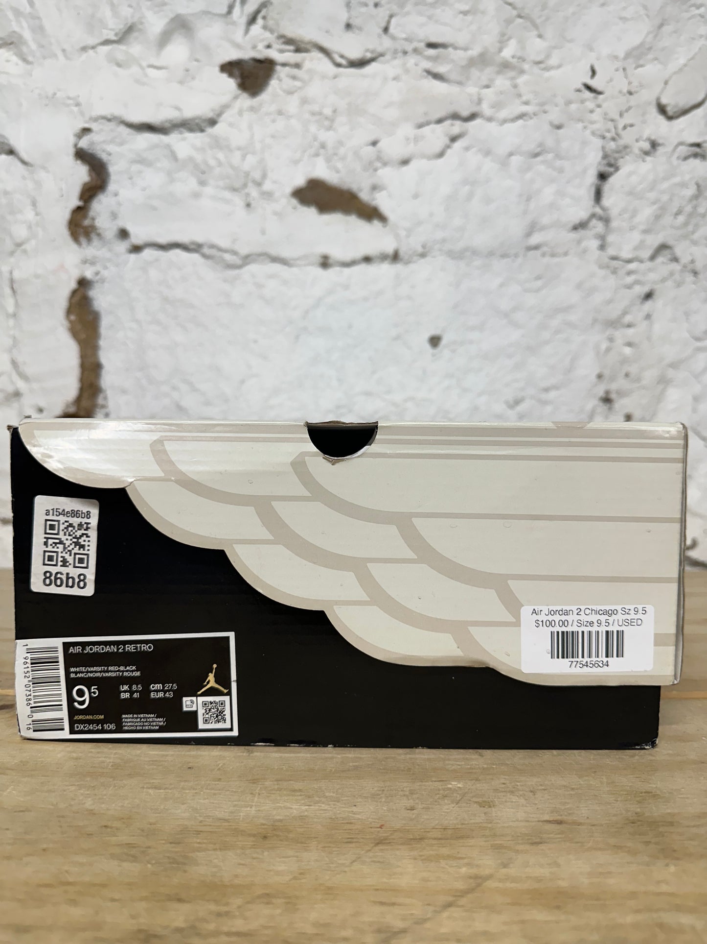 Air Jordan 2 Chicago Sz 9.5