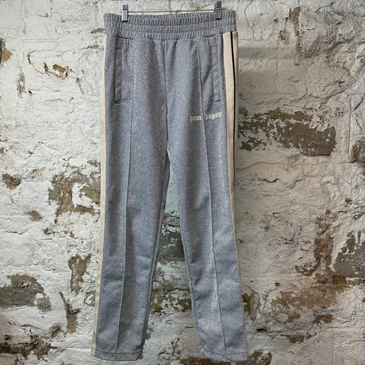 Palm Angels Silver Glitter Track Pants Sz M