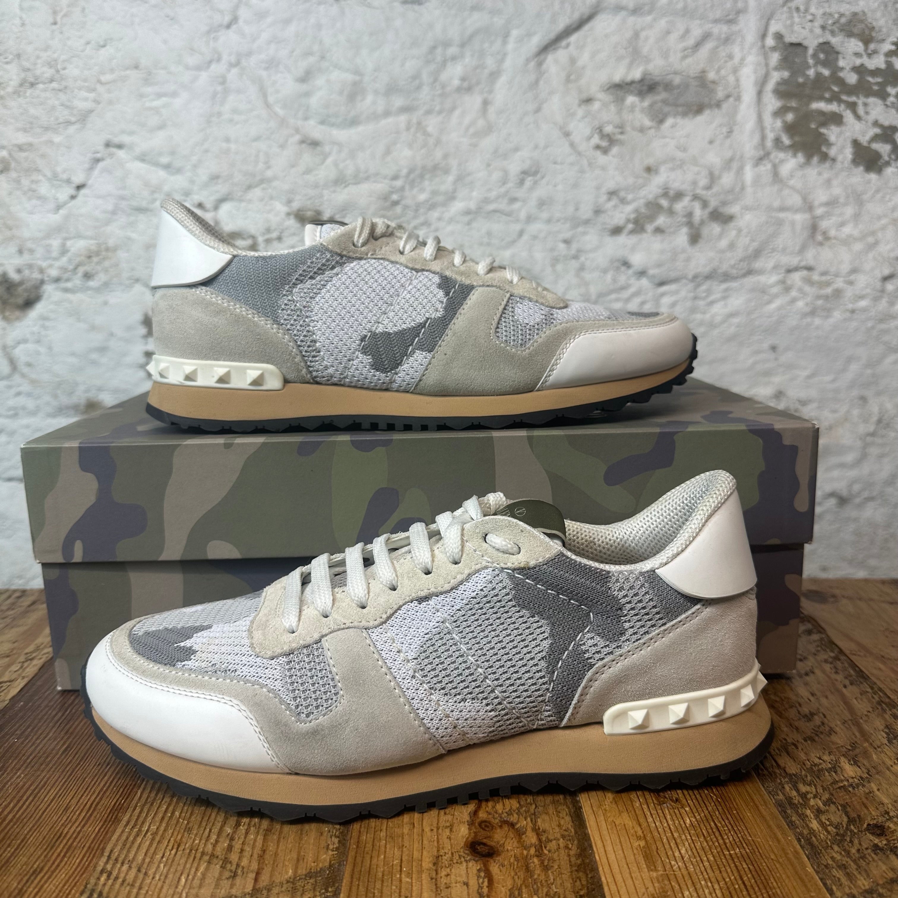 Valentino Gray Camo Tan White Sneaker Sz 7 (40)
