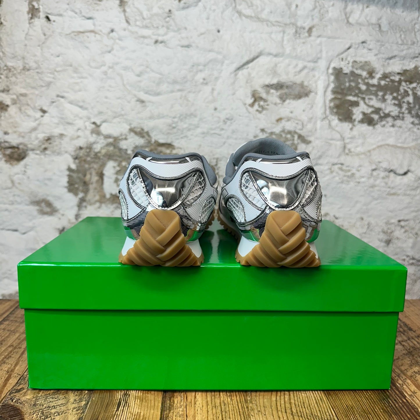 Bottega Veneta Silver White Orbit Sneaker Sz 11 (44) DS