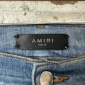 Amiri MX1 Red Suede Blue Denim Jeans Sz 36
