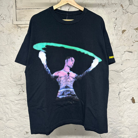 Travis Scott Neon Figure Black T-Shirt Sz L