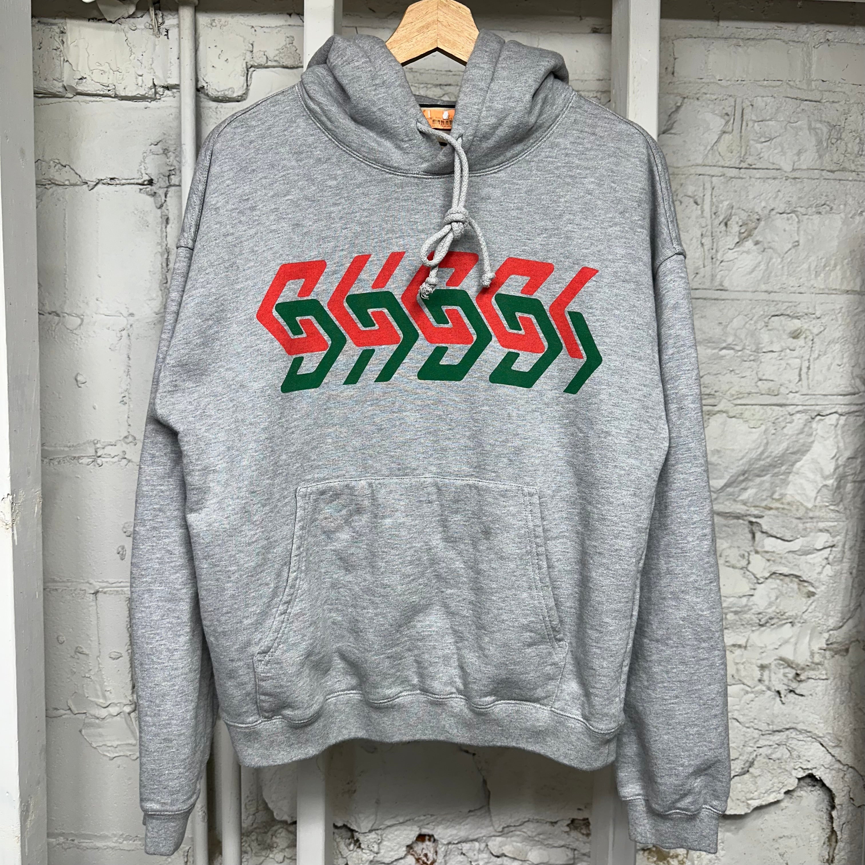 Gucci Grey GG Logo Pullover Hoodie Sz XS