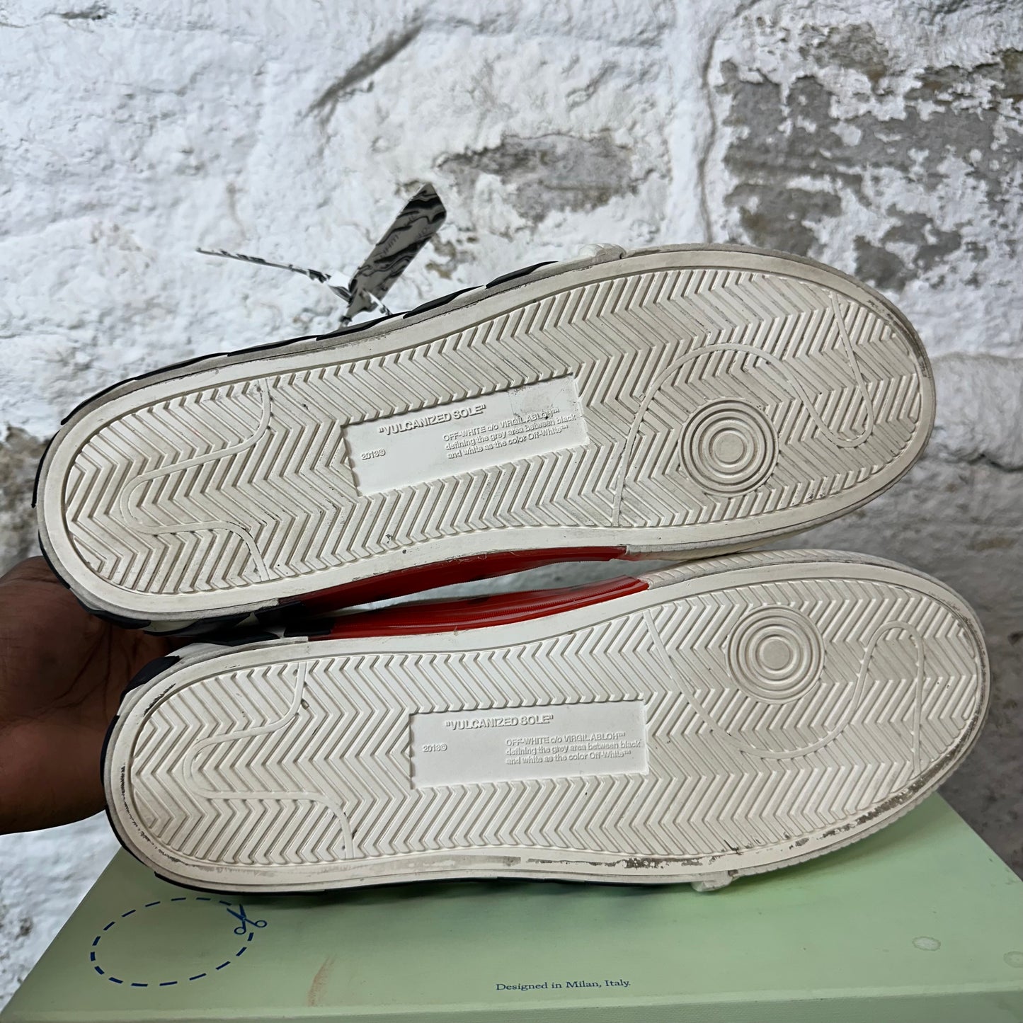 Off White Cream Arrow White Vulc Sneaker Sz 13 (46)