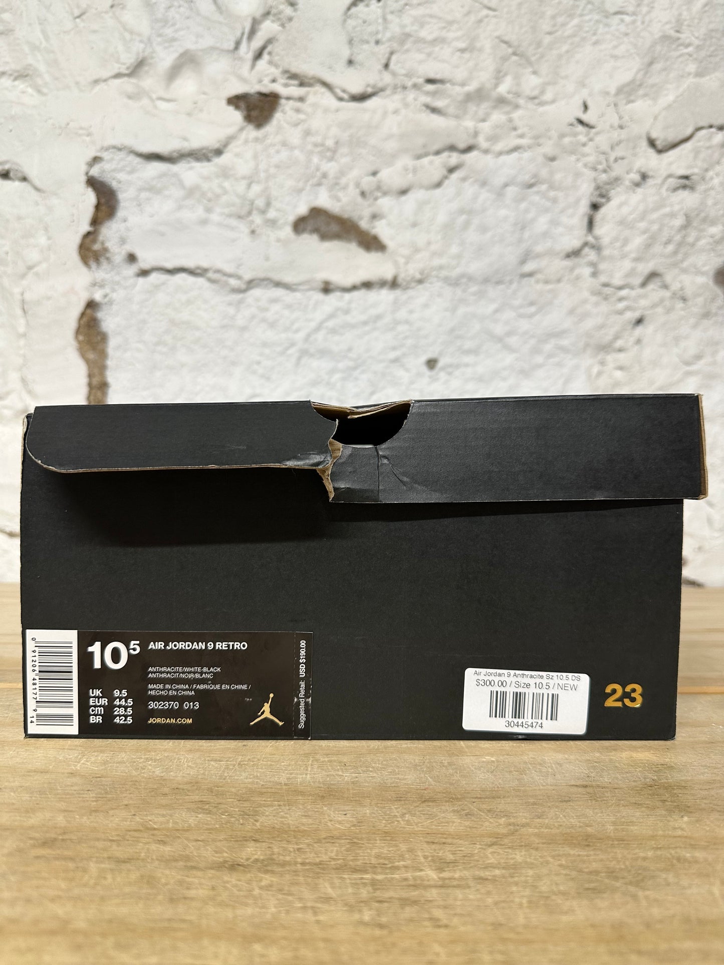 Air Jordan 9 Anthracite Sz 10.5 DS