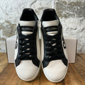 Dolce Gabbana Paint Drip Logo Black White Portofino Sneaker Sz 9