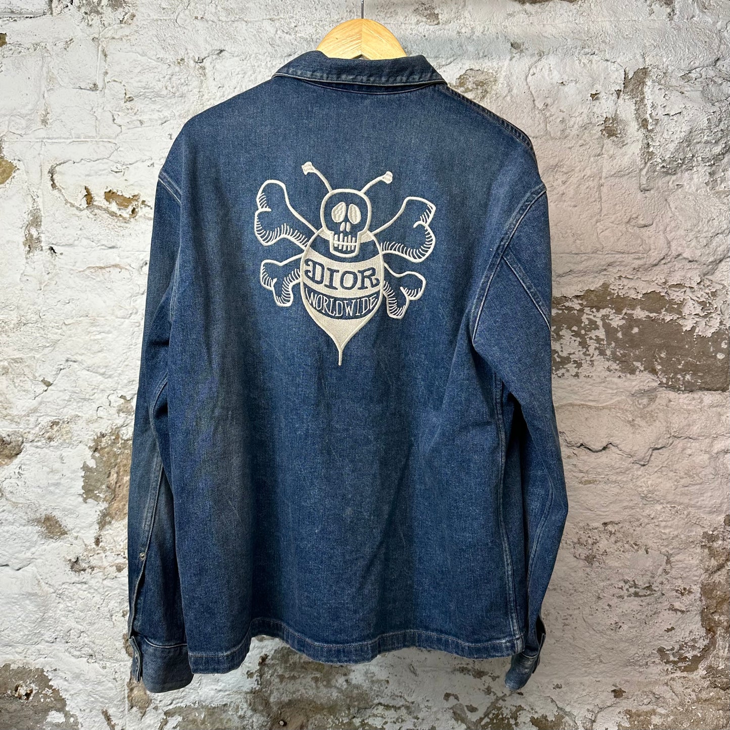 Dior Stussy Bee Logo Denim Jacket Sz XL (52)