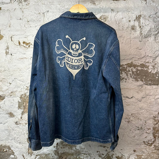 Dior Stussy Bee Logo Denim Jacket Sz XL (52)