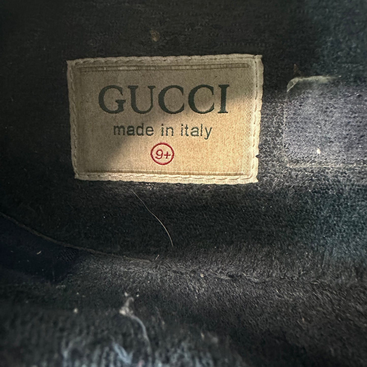 Gucci Rython Blue Monogram Navy Sneaker Sz 9.5
