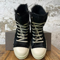 Rick Owens High Pony Hair Black Milk Sneaker Sz 11 (44)