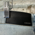 Amiri Paisley Core Logo Light Blue Denim Jeans Sz 36