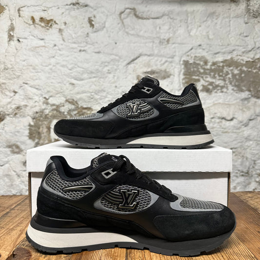 Louis Vuitton Black Silver Runaway Sneaker Sz 9.5 (8LV)
