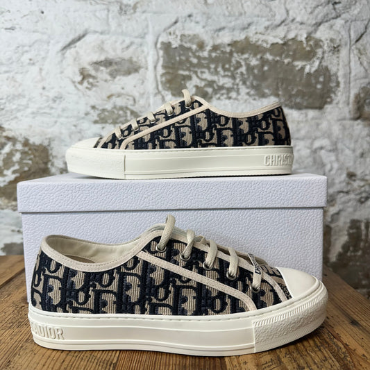 Dior Oblique Embroidered Walk N Dior White Sneaker Sz 6.5 (39)