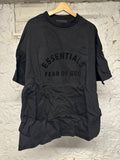 Essentials Black Spellout T-shirt Sz M