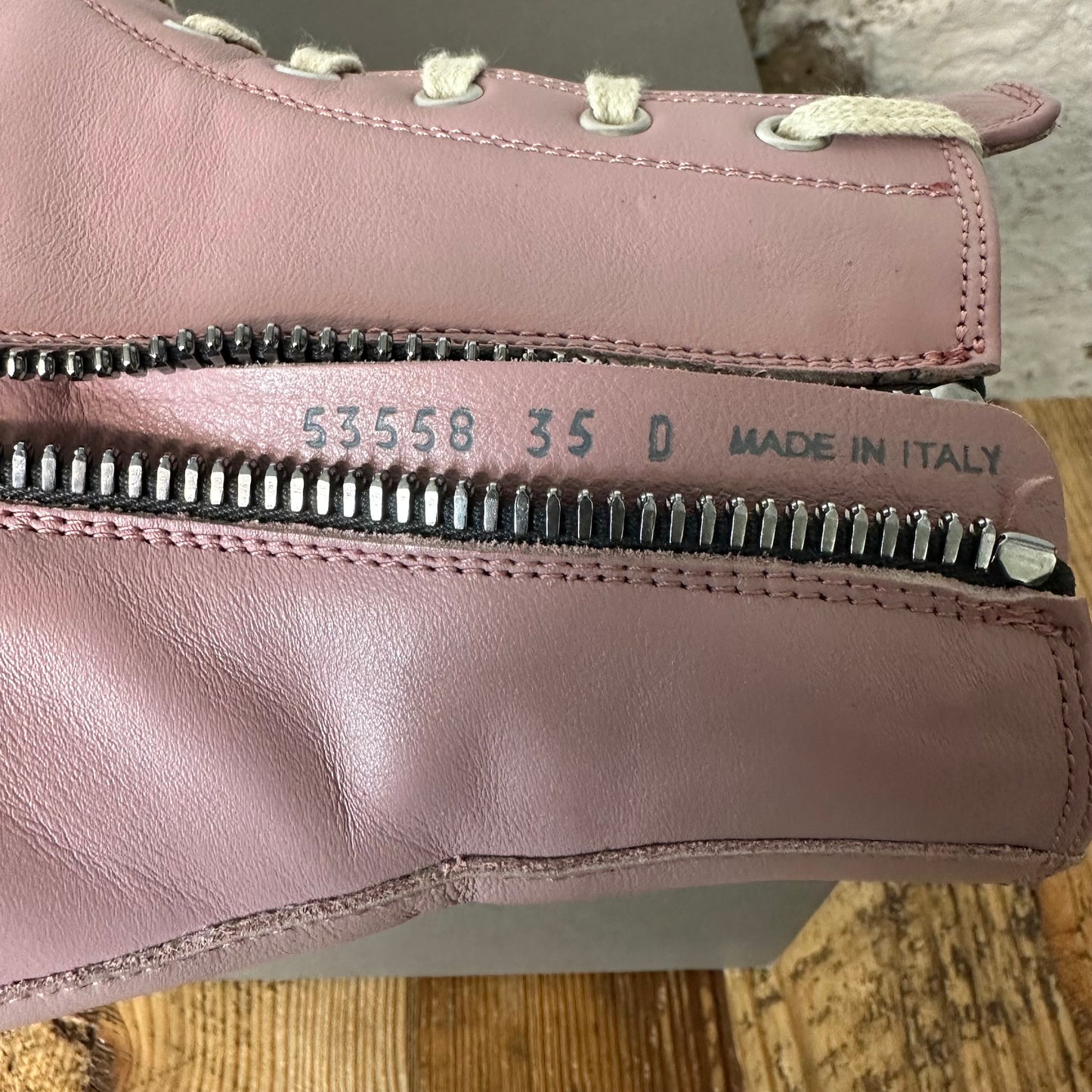 Rick Owens High Dusty Pink Milk Sneaker Sz 4 (35)