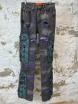 Who Decides War Green Purple Stained Glass Gray Jeans Sz 30