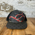 Gucci Black GG Monogram Snake Hat Sz L