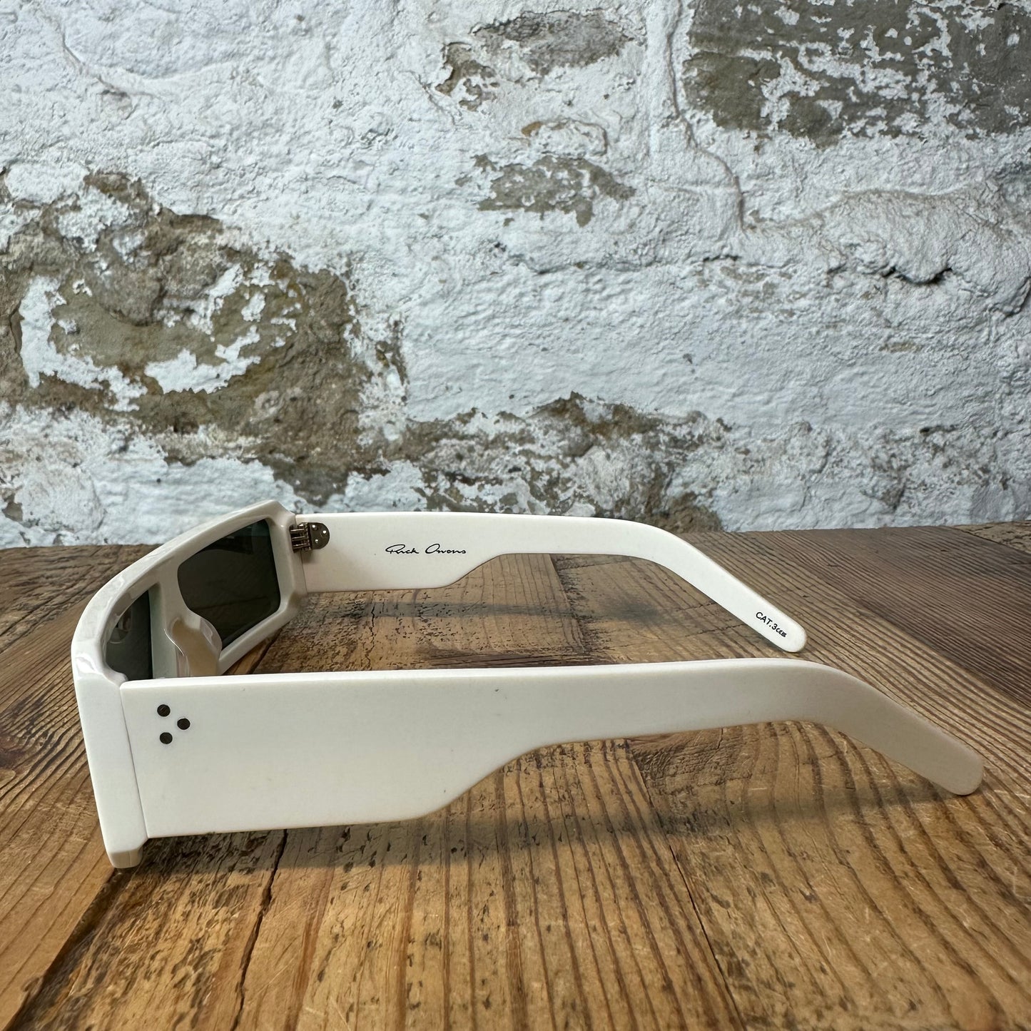 Rick Owens White Geth Glasses W/ Box