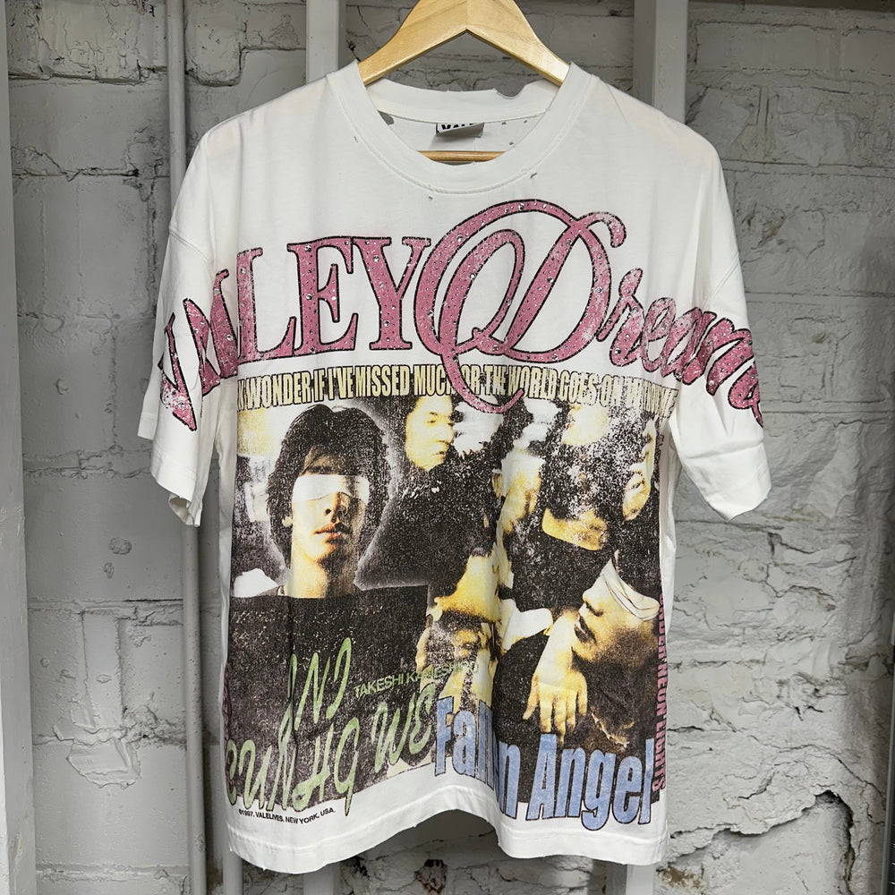 Vale Fallen Angel Bling White T-Shirt Sz S