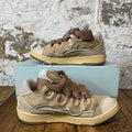 Lanvin Curb Brown Lace Tan Beige Sneaker Sz 9 (42)
