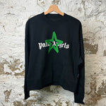 Palm Angels Green Star Crewneck Sz XXS