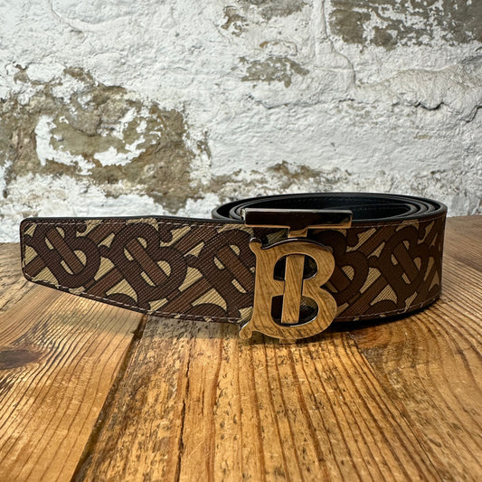 Burberry Brown TB Monogram Belt Sz (90/36)