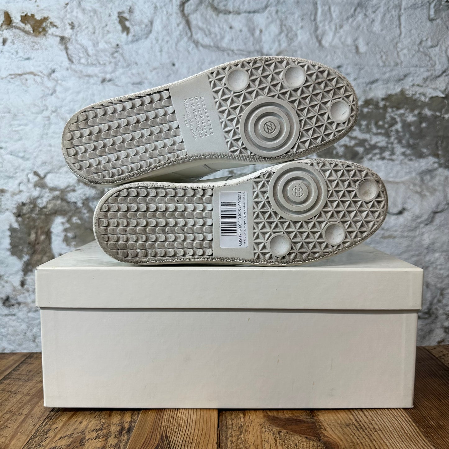 Maison Margiela Replica White Patent Sneaker Sz 6.5 (39.5)